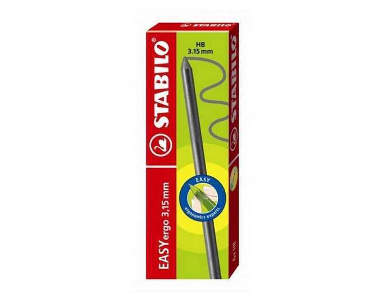 Minas stabilo easy ergo grafito hb 3,15 mm caja de 6 minas