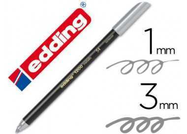 Rotulador edding punta fibra 1200 plata n. 54 punta redonda 1-3 mm