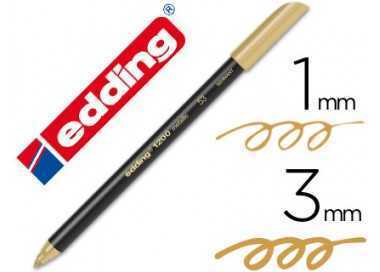 Rotulador edding punta fibra 1200 oro n. 53 punta redonda 1-3 mm