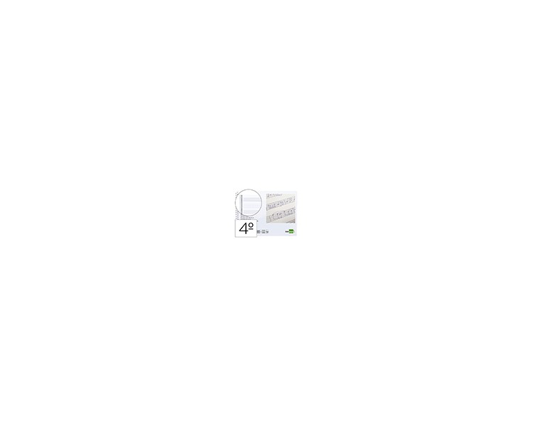 Bloc musica liderpapel combi pentagrama 3mm mas cuadricula de 4mm para anotaciones cuarto20 hojas 100g/m2