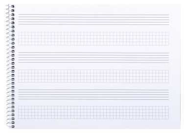 Bloc musica liderpapel combi pentagrama 3mm mas cuadricula de 4mm para anotaciones cuarto20 hojas 100g/m2