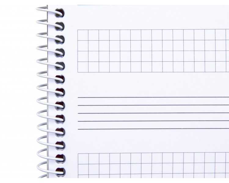 Bloc musica liderpapel combi pentagrama 3mm mas cuadricula de 4mm para anotaciones cuarto20 hojas 100g/m2
