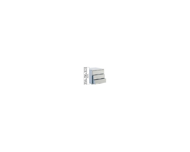 Fichero cajones de sobremesa archisystem 356x316x303 mm 3 cajones color gris