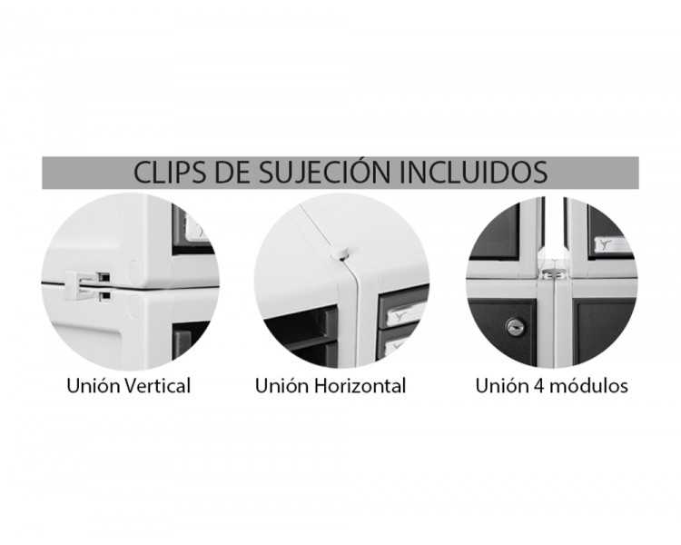 Fichero cajones de sobremesa archisystem 356x316x303 mm 3 cajones color gris
