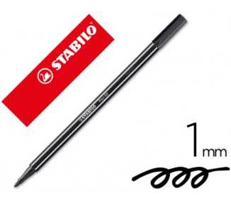 Rotulador stabilo acuarelable pen 68 negro punta gruesa 1mm