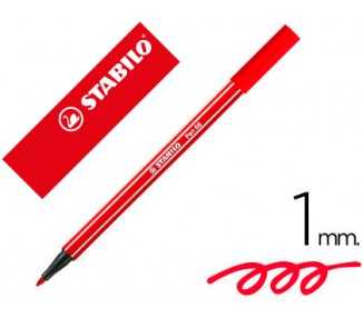 Rotulador stabilo acuarelable pen 68 rojo carmin punta gruesa 1mm