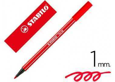 Rotulador stabilo acuarelable pen 68 rojo carmin punta gruesa 1mm