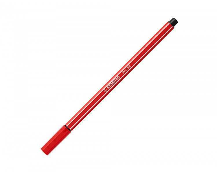 Rotulador stabilo acuarelable pen 68 rojo carmin punta gruesa 1mm