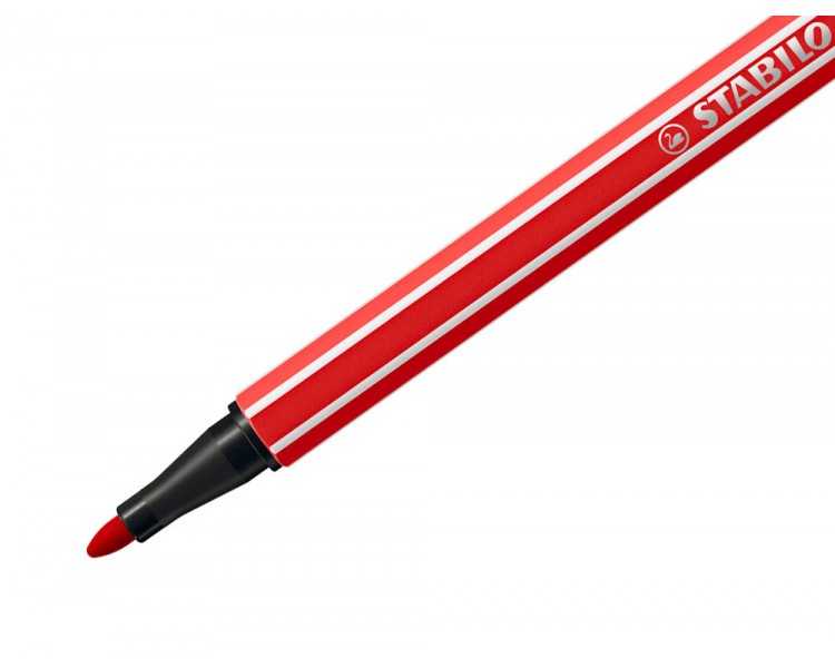 Rotulador stabilo acuarelable pen 68 rojo carmin punta gruesa 1mm