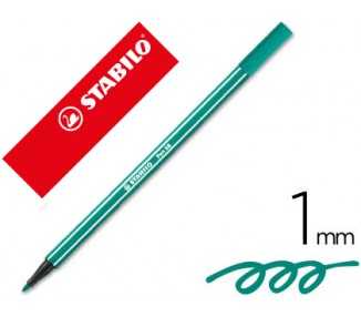 Rotulador stabilo acuarelable pen 68 verde esmeralda punta gruesa 1mm