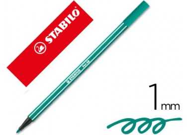 Rotulador stabilo acuarelable pen 68 verde esmeralda punta gruesa 1mm