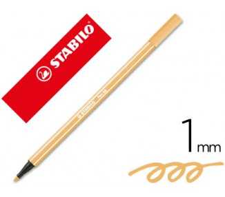 Rotulador stabilo acuarelable pen 68 ocre oscuro punta gruesa 1mm
