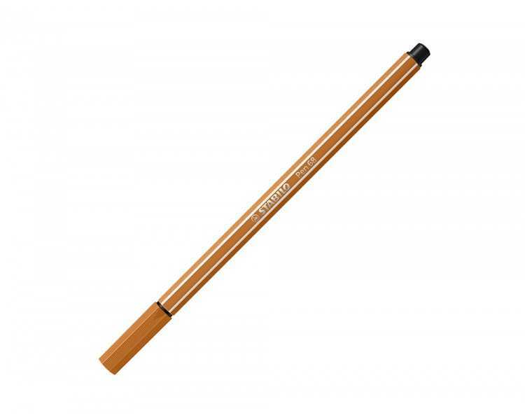 Rotulador stabilo acuarelable pen 68 ocre oscuro punta gruesa 1mm
