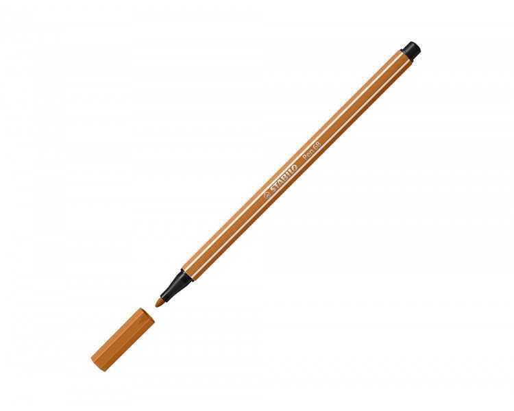 Rotulador stabilo acuarelable pen 68 ocre oscuro punta gruesa 1mm