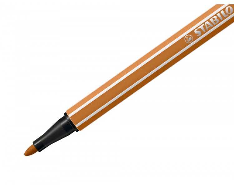 Rotulador stabilo acuarelable pen 68 ocre oscuro punta gruesa 1mm