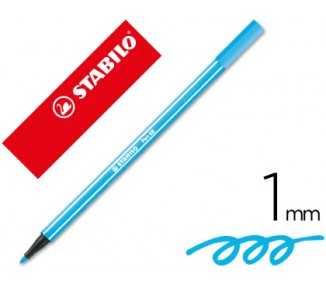 Rotulador stabilo acuarelable pen 68 azul celeste punta gruesa 1mm