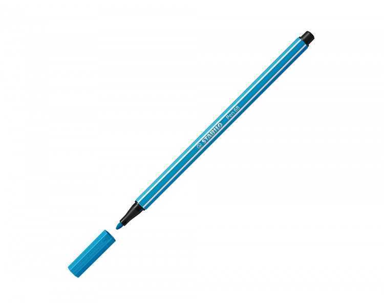 Rotulador stabilo acuarelable pen 68 azul celeste punta gruesa 1mm