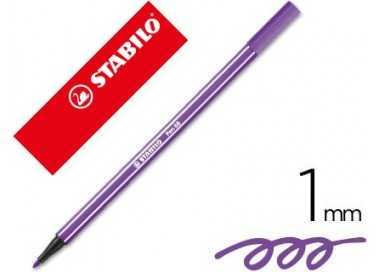 Rotulador stabilo acuarelable pen 68 violeta punta gruesa 1mm