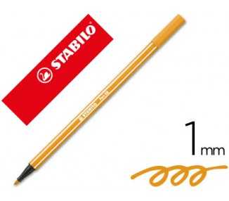 Rotulador stabilo acuarelable pen 68 naranja punta gruesa 1mm