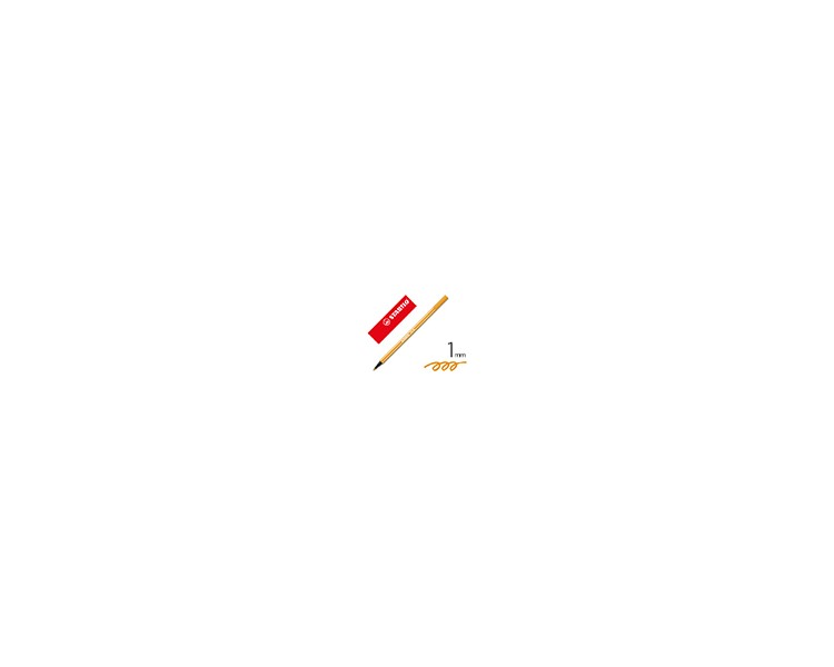 Rotulador stabilo acuarelable pen 68 naranja punta gruesa 1mm