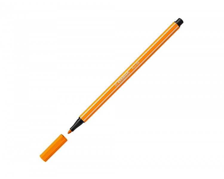Rotulador stabilo acuarelable pen 68 naranja punta gruesa 1mm