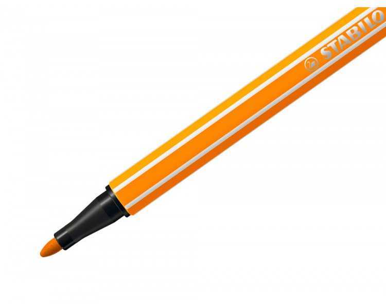 Rotulador stabilo acuarelable pen 68 naranja punta gruesa 1mm