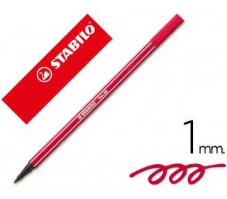 Rotulador stabilo acuarelable pen 68 rojo oscuro punta gruesa 1mm