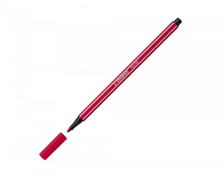Rotulador stabilo acuarelable pen 68 rojo oscuro punta gruesa 1mm
