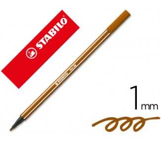 Rotulador stabilo acuarelable pen 68 marron punta gruesa 1mm