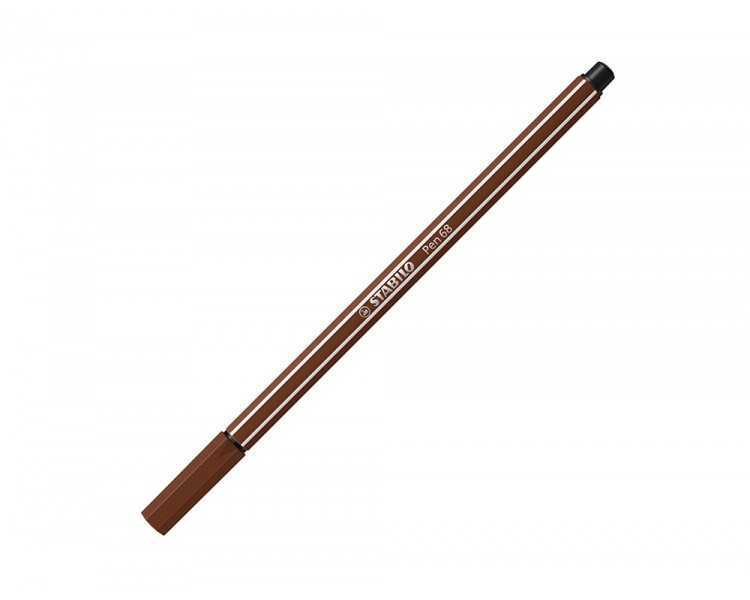 Rotulador stabilo acuarelable pen 68 marron punta gruesa 1mm