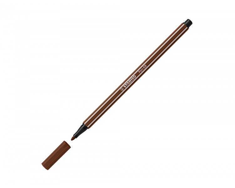 Rotulador stabilo acuarelable pen 68 marron punta gruesa 1mm
