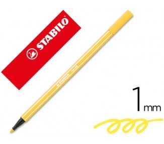 Rotulador stabilo acuarelable pen 68 amarillo limon punta gruesa 1mm
