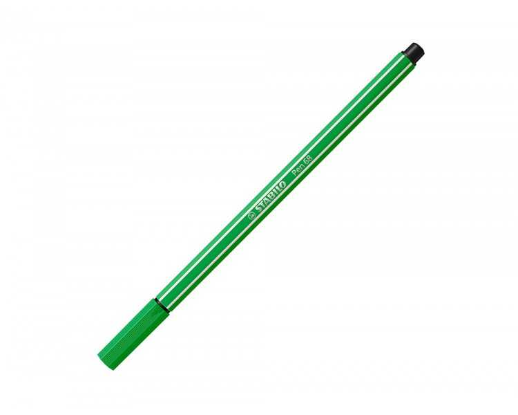 Rotulador stabilo acuarelable pen 68 verde hoja punta gruesa 1mm