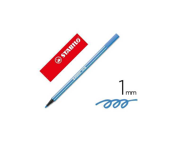 Rotulador stabilo acuarelable pen 68 azul oscuro punta gruesa 1mm