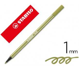 Rotulador stabilo acuarelable pen 68 verde tierra punta gruesa 1mm