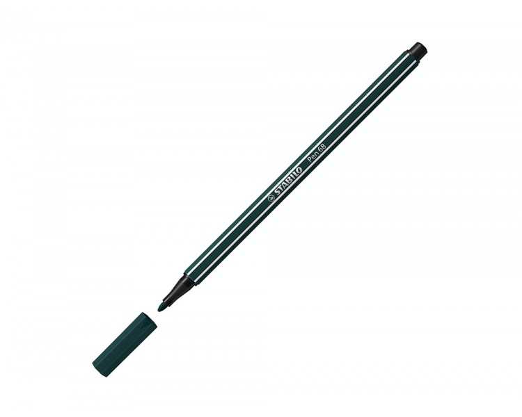 Rotulador stabilo acuarelable pen 68 verde tierra punta gruesa 1mm