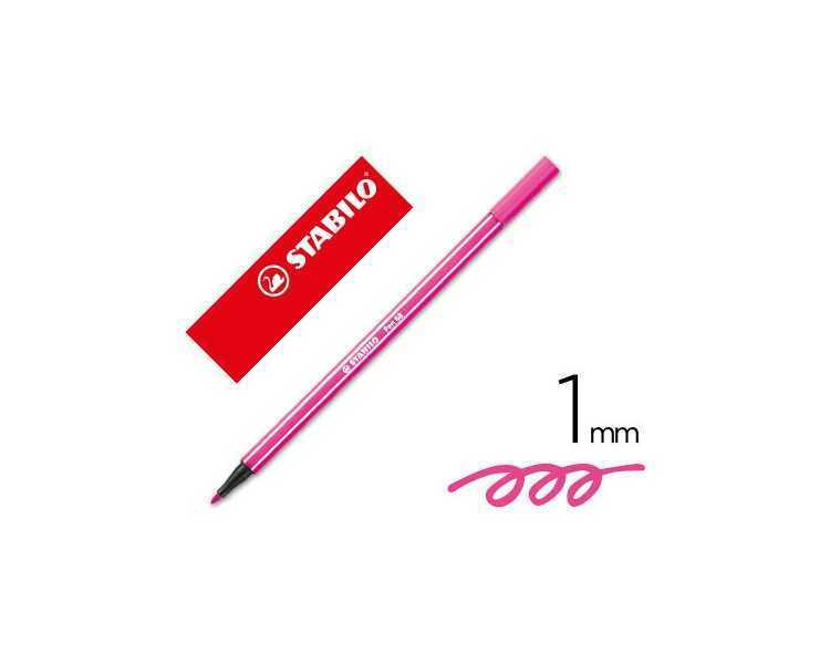 Rotulador stabilo acuarelable pen 68 rosa punta gruesa 1mm