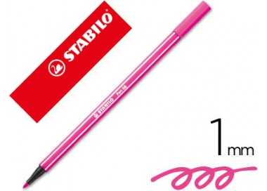 Rotulador stabilo acuarelable pen 68 rosa punta gruesa 1mm