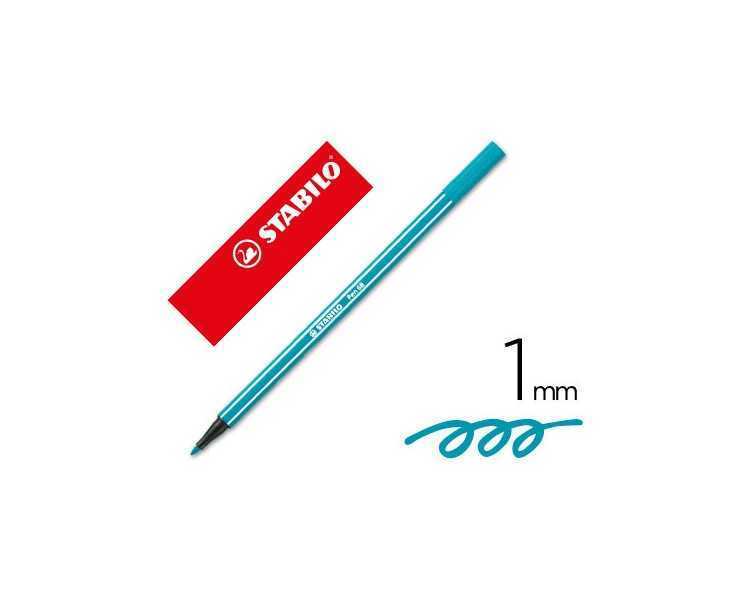 Rotulador stabilo acuarelable pen 68 turquesa punta gruesa 1mm