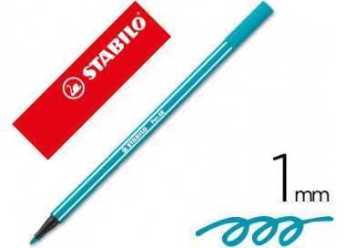 Rotulador stabilo acuarelable pen 68 turquesa punta gruesa 1mm