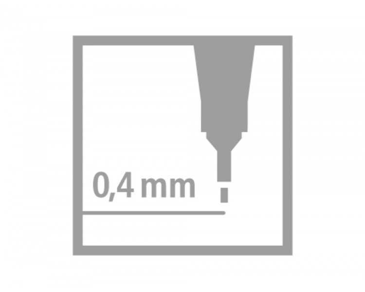 Rotulador stabilo punta de fib ra point 88 gris oscuro punta fina 0,4mm