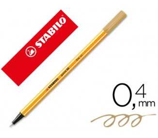 Rotulador stabilo punta de fib ra point 88 ocre oscuro punta fina 0,4mm