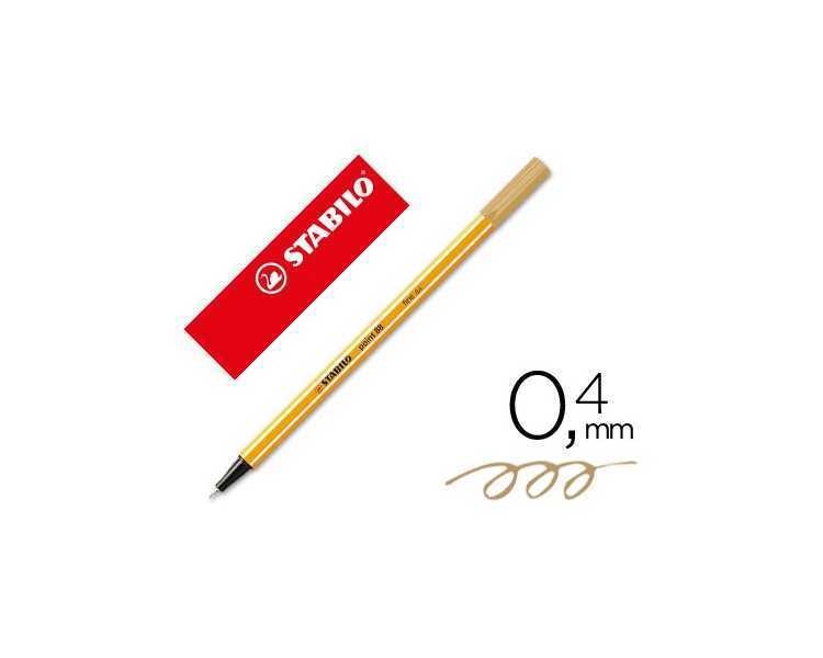 Rotulador stabilo punta de fib ra point 88 ocre oscuro punta fina 0,4mm