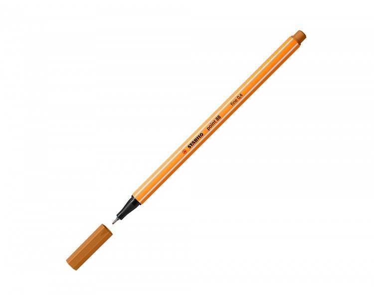 Rotulador stabilo punta de fib ra point 88 ocre oscuro punta fina 0,4mm
