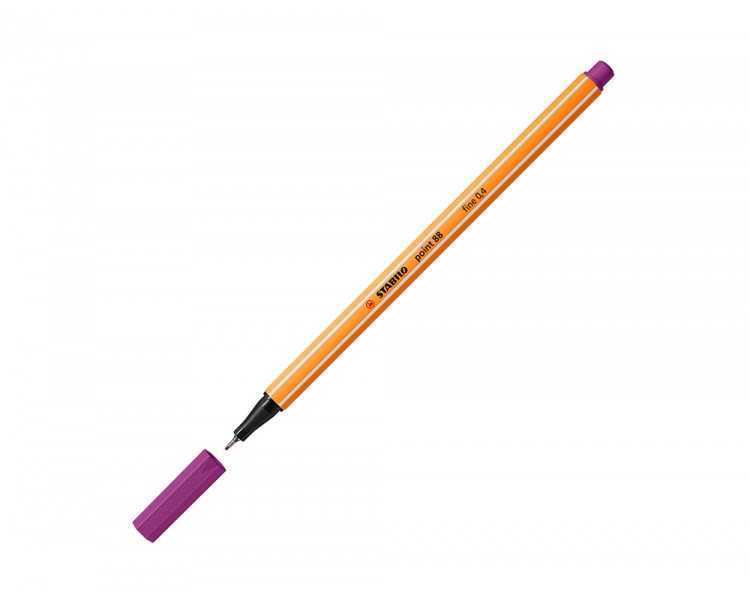 Rotulador stabilo punta de fib ra point 88 lila punta fina 0,4mm