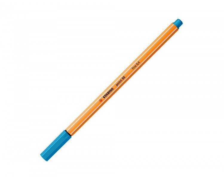 Rotulador stabilo punta de fib ra point 88 azul celeste punta fina 0,4mm