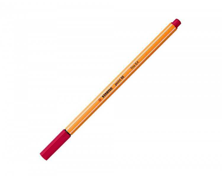 Rotulador stabilo punta de fib ra point 88 carmin punta fina 0,4mm