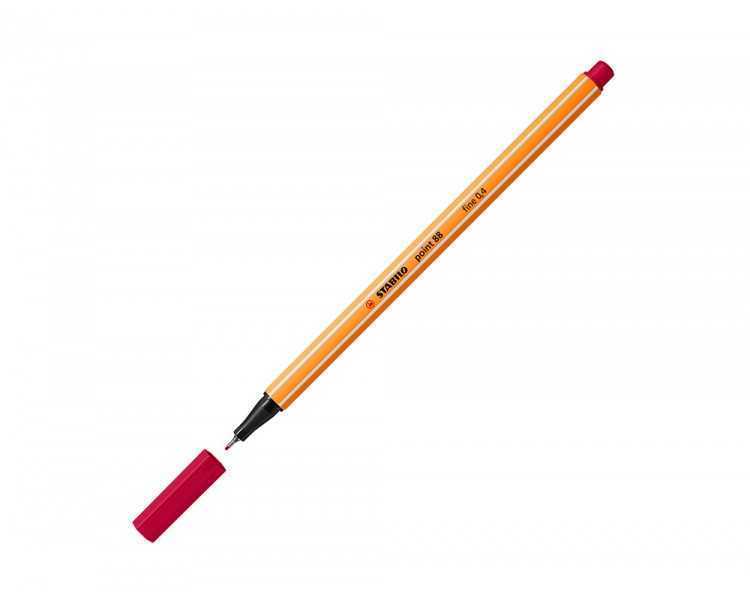 Rotulador stabilo punta de fib ra point 88 carmin punta fina 0,4mm