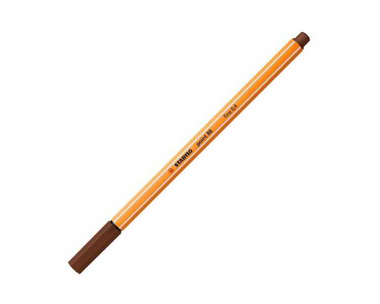 Rotulador stabilo punta de fib ra point 88 marron punta fina 0,4mm