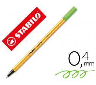 Rotulador stabilo punta de fib ra point 88 verde hielo punta fina 0,4mm